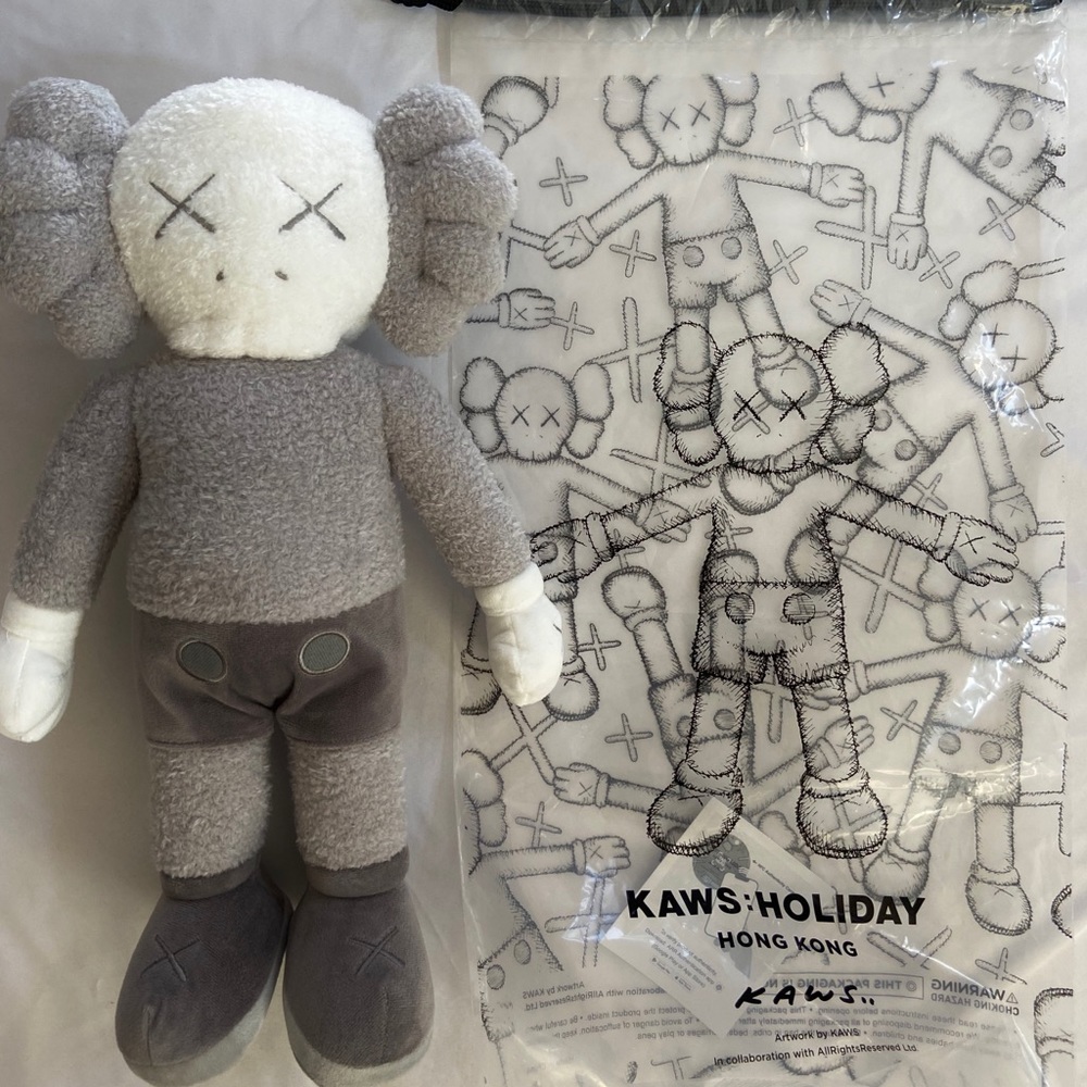 KAWS Holiday Hong Kong 20” Inch Grey Plush